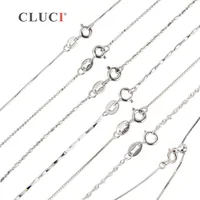 CLUCI – collier en argent Sterling 925 pour femmes, chaîne avec fermoir à ressort pour pendentif 1