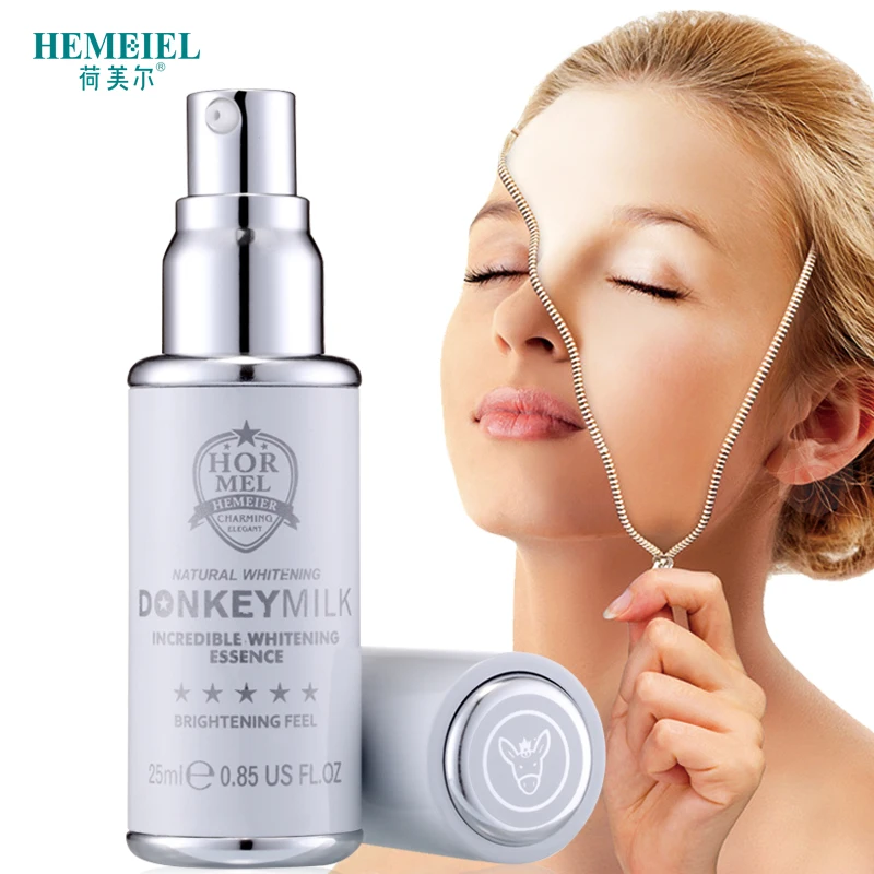 

HEMEIEL Donkey Milk Face Serum Anti Aging Strong Whitening Serum Korean Facial Moisturizer Blemish Removal Cream 25ml