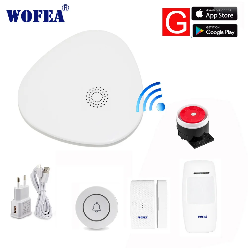 V10 kits G Wofea wifi RF Gataway домашняя система охранной сигнализации DIY KIT IOS и Android смартфон приложение smart host V10 - Цвет: V10 kits G