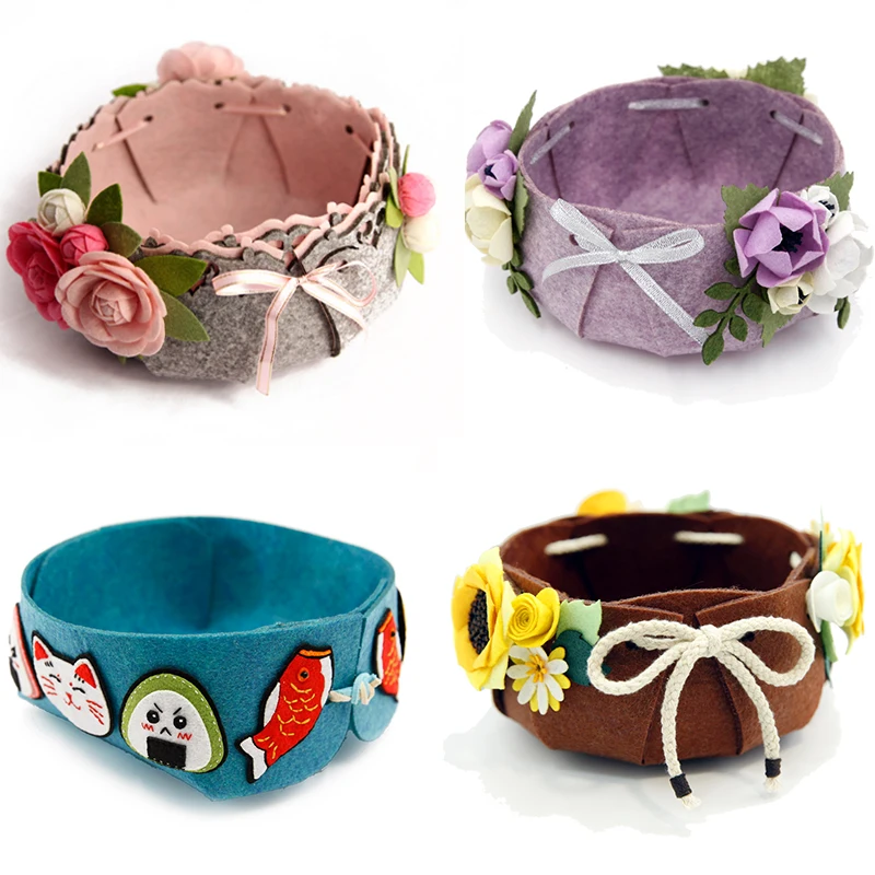 

Bag free clipping basket for collecting basket Fabric Felt kit Non-woven cloth Craft DIY Sewing set Handwork Material DIY needle