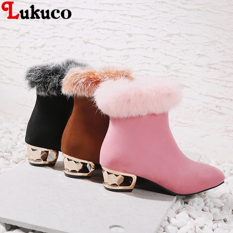 

2019 New Sale Winter Warm Botas Short Plush Boots Large Plus Big Size 43 44 45 46 47 48 High Quality Free Shipping Shoes Women