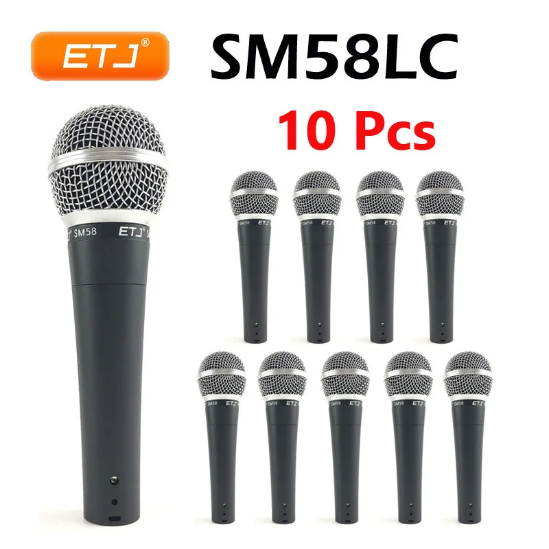 ETJ микрофон 10 шт. SM 58 Караоке проводной динамические микрофоны ktv SM58LC без