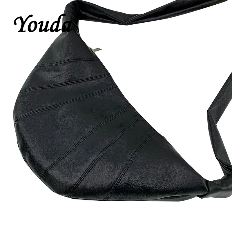 

Youda Large-capacity Fashion Hip-hop Style Ladies Chest Bag Cool Boy Simple PU Material Pockets Vintage Trend Messenger Bag