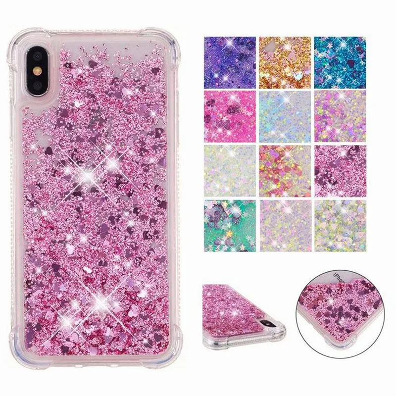 ANJIRUI phone Case for iphone X Xr Xs 8 7 6 5s 8plus cartoon quicksand soft shell Samsung 7Edge anti-fall air TPU cover | Мобильные