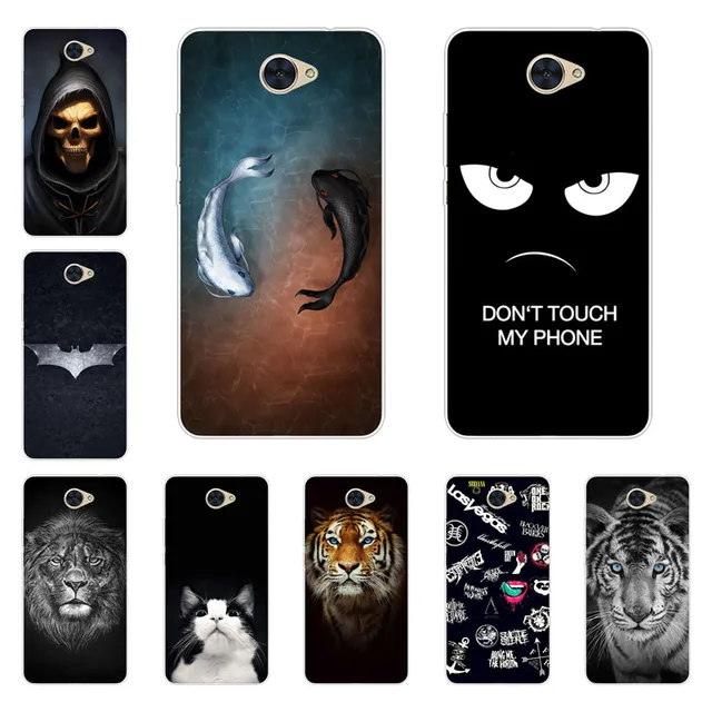 Best Price huawei y7 case,Silicon Gossip fish Painting Soft TPU Back Cover for huawei y7 2017 protect Phone shell
