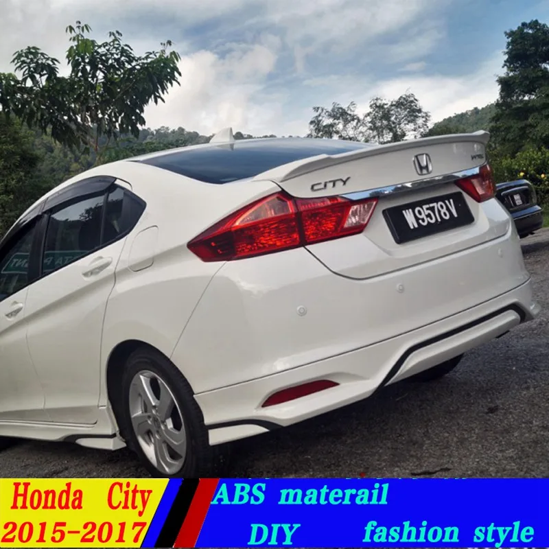 

Use for honda city spoiler 2015-2017 model city spoiler High Quality ABS Material Car Rear Spoiler For City lip Spoiler