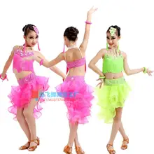 Костюм для латинских танцев для взрослых топ с кисточками со стразами+ юбка, 2 предмета для женщин, детский конкурс латиноамериканских танцев, комплекты S-4XL