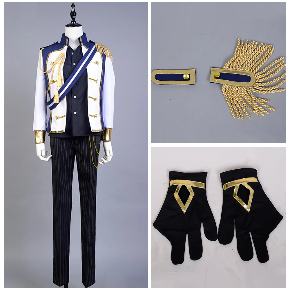 

Ensemble Stars Unit "Knights" Tsukinaga LEO Stage Cosplay Costume Custom Made Outfit Clothing For Adult with Gloves