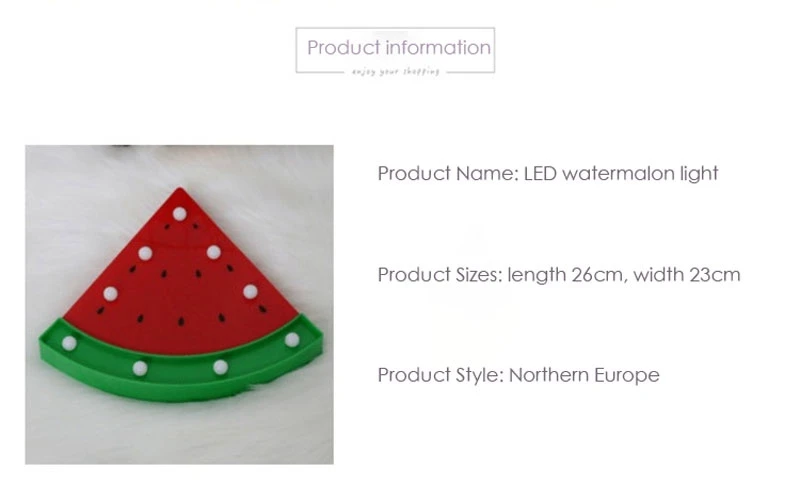 3D Watermelon Shape Night Light Home Bedroom Night Lighting  Indoor Decorate Fashion LED Children Lamp for Birthday Gift (1)