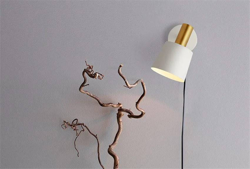 19 горячих скандинавских светодиодных настенных ламп для чтения в спальню, настенный светильник для домашнего декора и роскошная настенная Подвесная лампа с выключателем, настенные бра