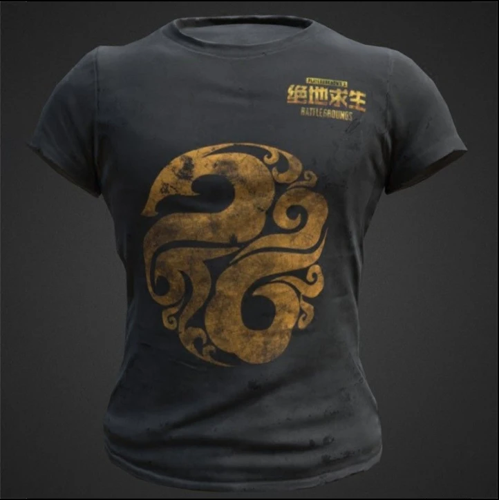  [STOCK] 2018 Hot Game PUBG Playerunknown's Battlegrounds O-neck T-shirt Cosplay Costume Unisex For 