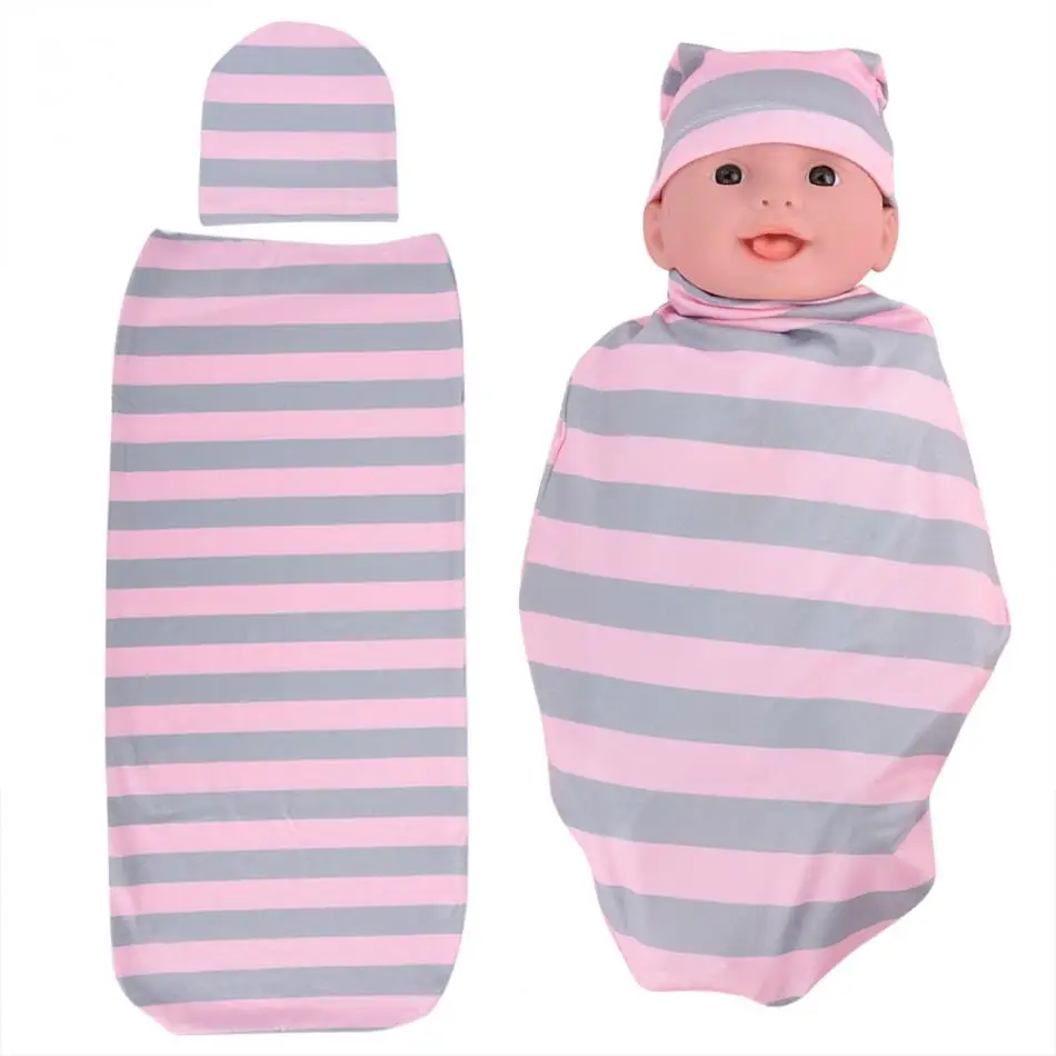 Для новорожденных пеленать одеяло с шапками набор пеленок детское одеяльце для сна модные милые хлопковые одежда для малышей накидка для детской коляски