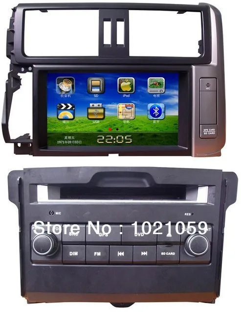 

Free shipping car gps navigation system for Toyota Prado 2010-2012 with IPOD/Bluetooth/CAN BUS
