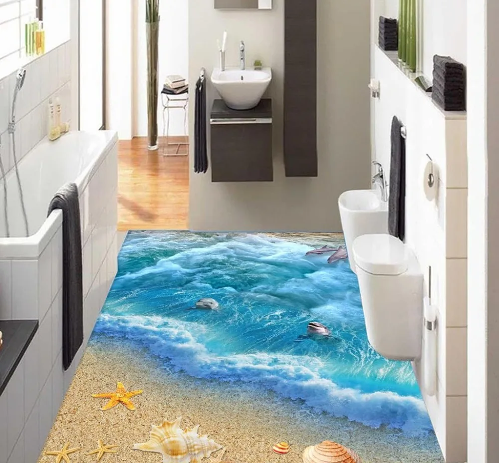 Lantai Wallpaper 3d Modis Desain Interior Pantai Desain Lantai 3d