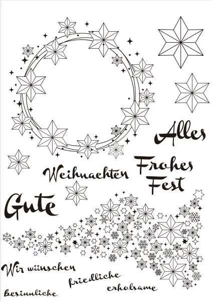 

Star Ring Transparent Clear Silicone Stamp Seal DIY Scrapbooking photo Album Decorative A0680