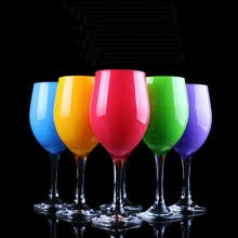 Креативные витражные разноцветные стеклянные бокалы для вина, индивидуальный домашний декор, винная бокалы
