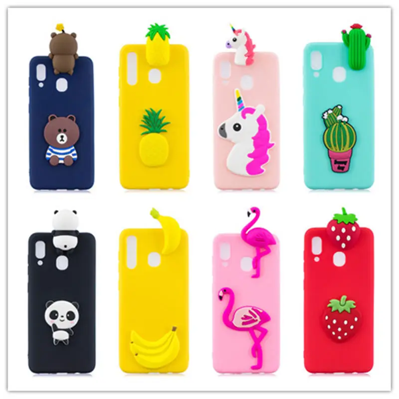 

For Samsung Galaxy M20 Case 3D Cartoon Unicorn Panda Phone Cases Soft TPU Silicon Back Cover For Samsung Galaxy M10 M30 case