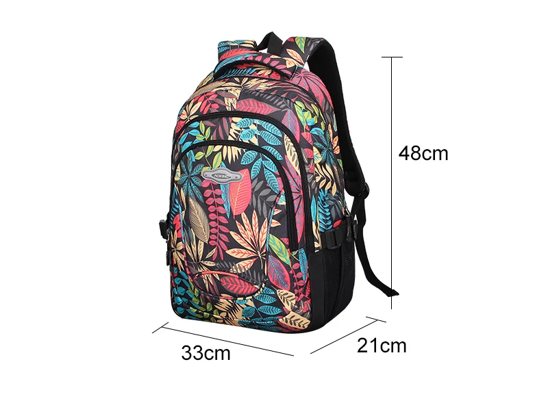 Aoking легкие дорожные рюкзаки на каждый день с цветочным принтом, Женский Школьный рюкзак, повседневный рюкзак с цветочным принтом для девочек-подростков, нейлоновый рюкзак