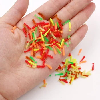 

The 2018 New200pcs 10mm Small T Tail Fishing Tackles Bait Worms Soft Baits Artificial Carp Bait Ice Fishing Lure