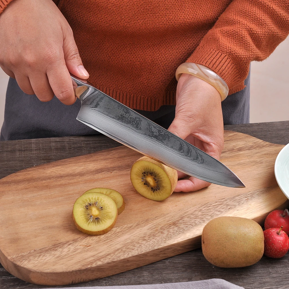 SUNNECKO дамасский нож шеф-повара для очистки хлеба Santoku нож для стейка японский VG10 Сталь G10 ручка для резки мяса набор кухонных ножей