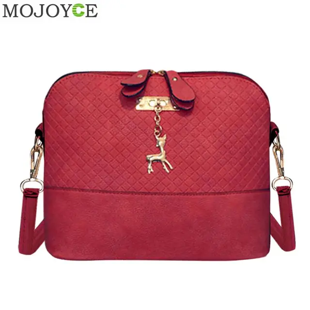 Us 6 34 28 Off Women Fashion Crossbody Bag Pu Leather Shoulder With Deer Pendant Female Soft Messenger Bags Handbag Bolsa Feminina In