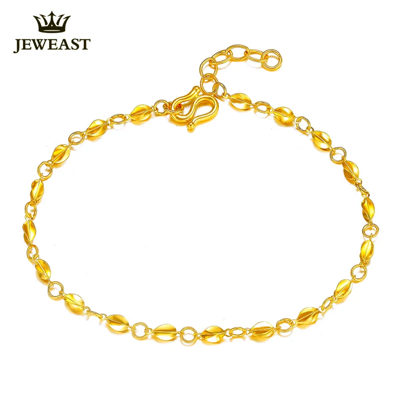 

Women 24k Gold Bracelet Genuine Pure 999 Gold Carambola Female Bangle Girl Party Gift Good Nice Discount 2020 New Hot Sale Fine