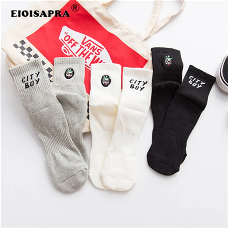 [EIOISAPRA] Harajuku Hip Hop Art Men Socks Cool Cotton Street Style Ankle Socks For Men Sokken Short Black Dress Socks Calcetine