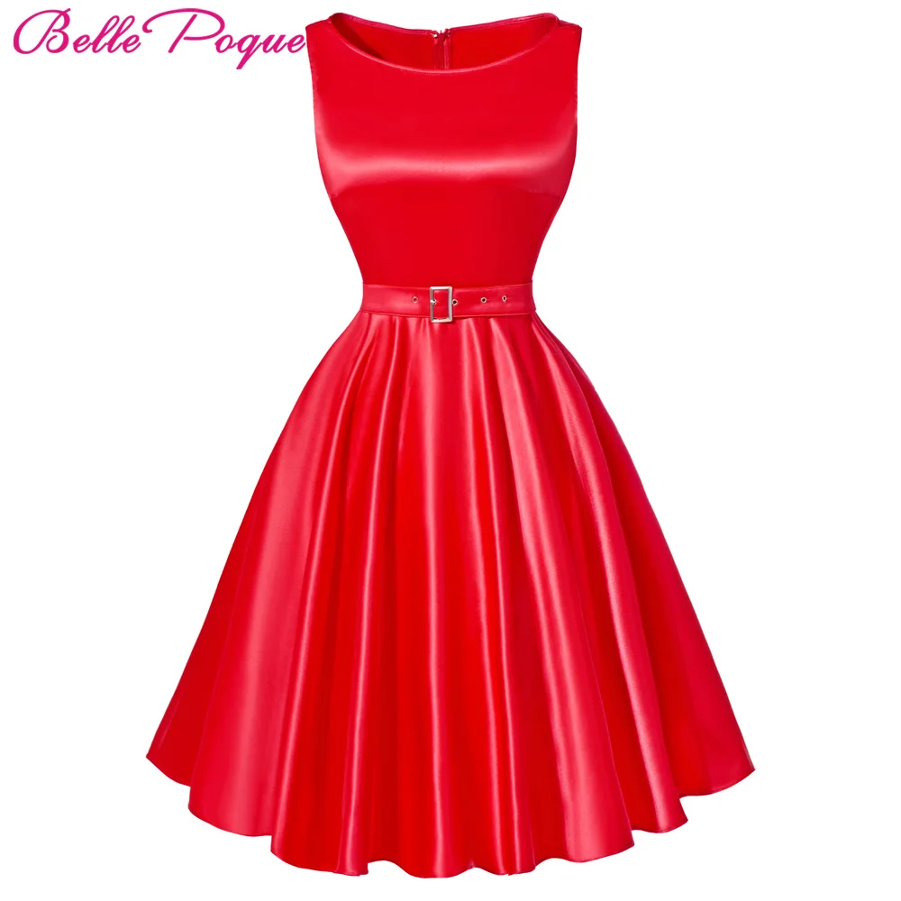 Buy Cheap Belle Poque Jurken Women Dress Black Red Summer Audrey Hepburn 50s 60s Vintage Dresses Vestidos Plus Size Rockabilly Party Dress