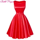 Save 7.74 on Belle Poque Jurken Women Dress Black Red Summer Audrey Hepburn 50s 60s Vintage Dresses Vestidos Plus Size Rockabilly Party Dress