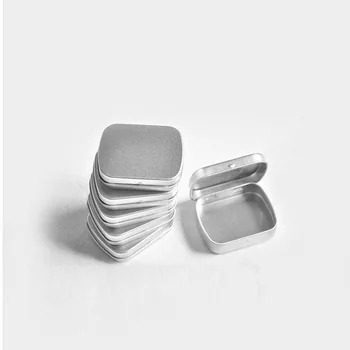 

58x45x15mm Mini Tin Box Metal Gift Box Silver Color Rectangle Plain Storage Boxes