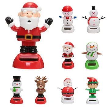 

Mutichoices Cute Solar Powered Dancing Swinging Bobble Doll Toy Car Christmas Home Decoration Car styling
