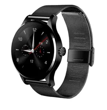 Edelstahl Sim-karte Smartwatch Bluetooth 4,0 Herz Monitor Schrittzähler PSG Sitzende Smart Watch Phone Mit Build-in Kamera