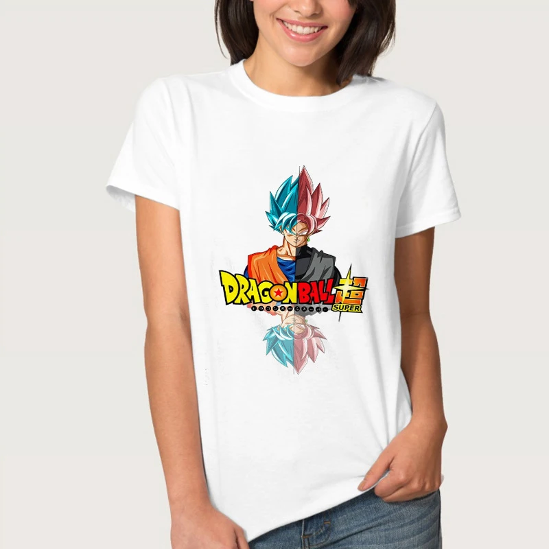 Лето Последние Модные женские туфли Футболка harajuku tumblr BTS DragonBall печати Camisas Femininas