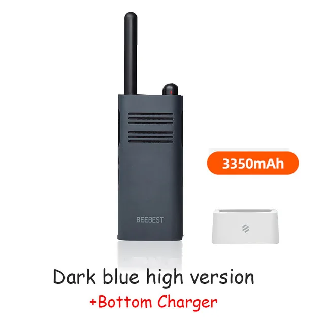 Xiaomi Mijia BeeBest A208 переносные рации 5 Вт 1-5 км двухстороннее радио белый 2000 мАч/синий 3350 мАч для наружного использования - Цвет: Add Bottom Charger