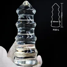 65mm huge size pyrex glass anal dildo large butt plug crystal artificial fake penis adult sex