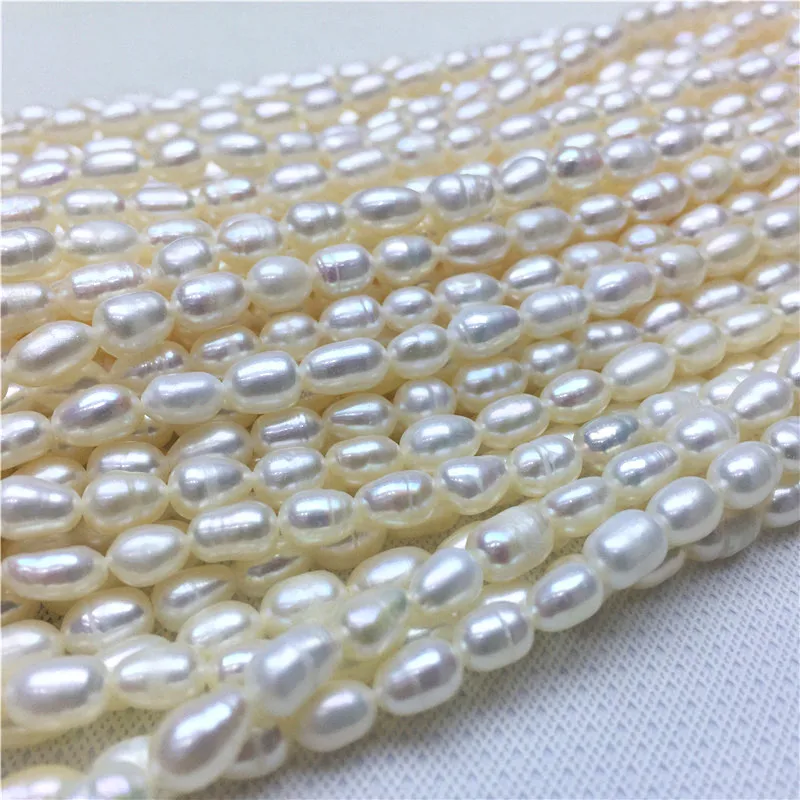 

1pcs 4-4.6mm natural white pearl chain 33cm/13inch shellfish Oyster necklace pearl wholesale beads nature for women