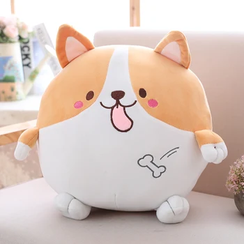 

Adorable corgi dog puppy doll plush toys software girl heart baby doll to warm his hands hold pillow sleep MOE
