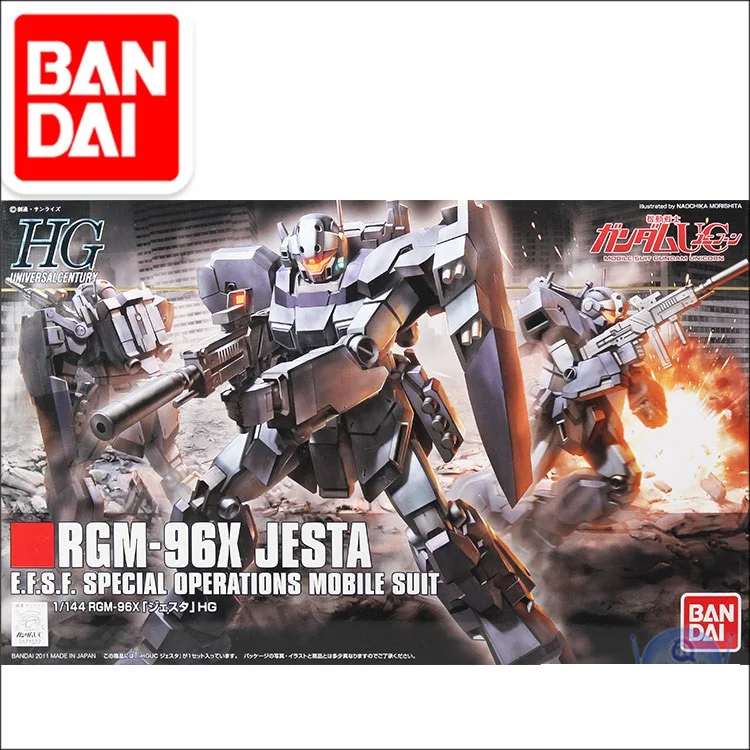 

Original HG 1/144 Gundam Model RGM-96X JESTA GUNDAM Japanese Model Robot Mobile Suit Kids Toys