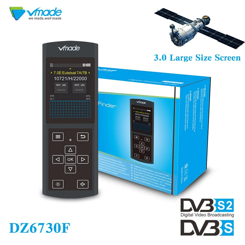 

Satlink DZ6370 Digital Satellite Meter Sat finder DVB-S FTA C&KU Band MPEG-2 Satellite Signal Finder EPG AV 3.0inch LCD Display