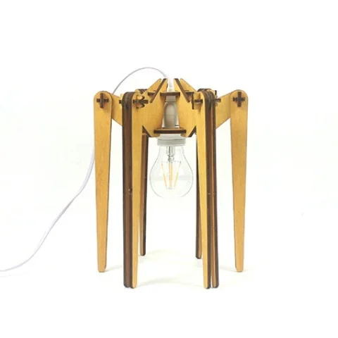 Yellow Сборка деревянная настольная лампа Led DIY головоломка и игра ночник креативная сменная игрушка настольная лампа паук подарок для детей - Испускаемый цвет: Yellow