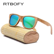 RTBOFY Sunglasses Wood Women Bamboo Sun Glasses Brand Designer UV400 Polarized Lense Shades Sunglasses -RB-03
