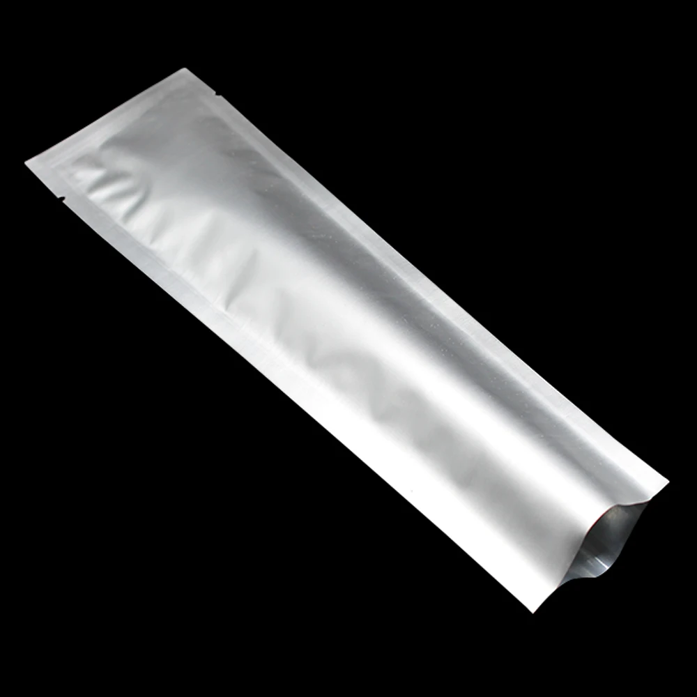 Длинный размер Чистая Алюминиевая фольга тепловое уплотнение с открытым верхом Вакуумный пакет для хранения пищевых закусок гайки щетка для хранения продуктовая упаковка сумка