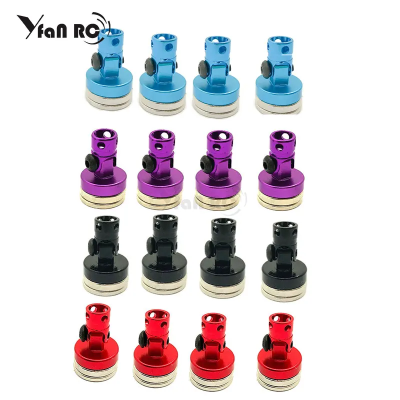 

4pcs Magnetic Stealth Invisible Body Post Mount Contact Shell Column + Clips For 1/10 RC Drift Car Traxxas HSP Sakura Redcat