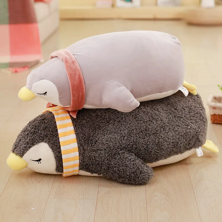 Стиль, мягкая подушка с плюшевым пухом из хлопка, мягкая подушка, пингвин, кукла, подарок на день рождения, 55-90 см, плюшевые пингвины, плюшевые игрушки