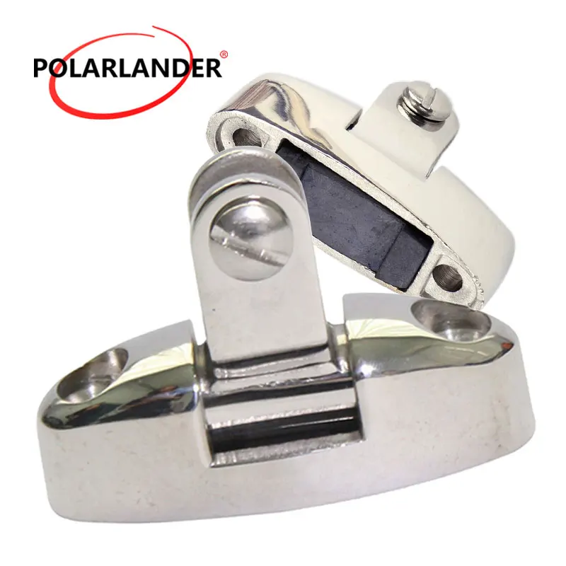 Montanha tipo Montagem Apto para Barco Iate com Almofada de Borracha Ferragem Marinho Inoxidável Prata Giratória Deck Dobradiça Bimini Topo Aço 316 23 Automóveis e motos