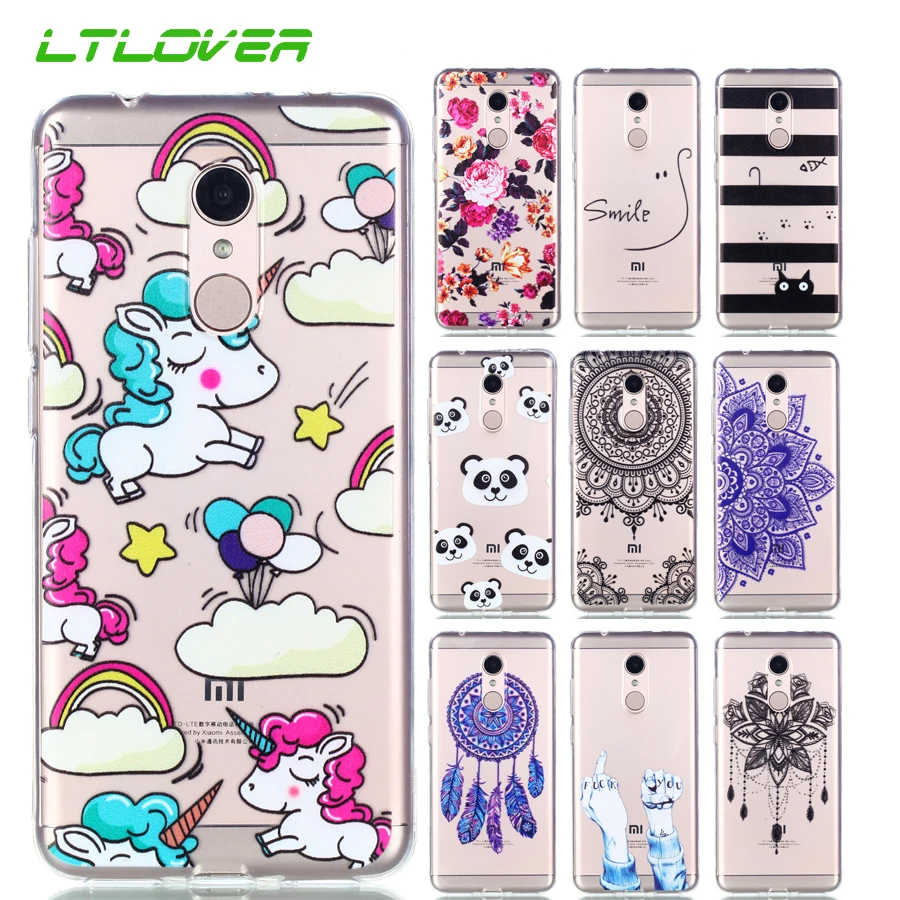 For Redmi 5 Cases Ultra Thin Cartoon Transparent Soft Silicone Back Cover Xiaomi Note Mobile Phone Shell Funda |