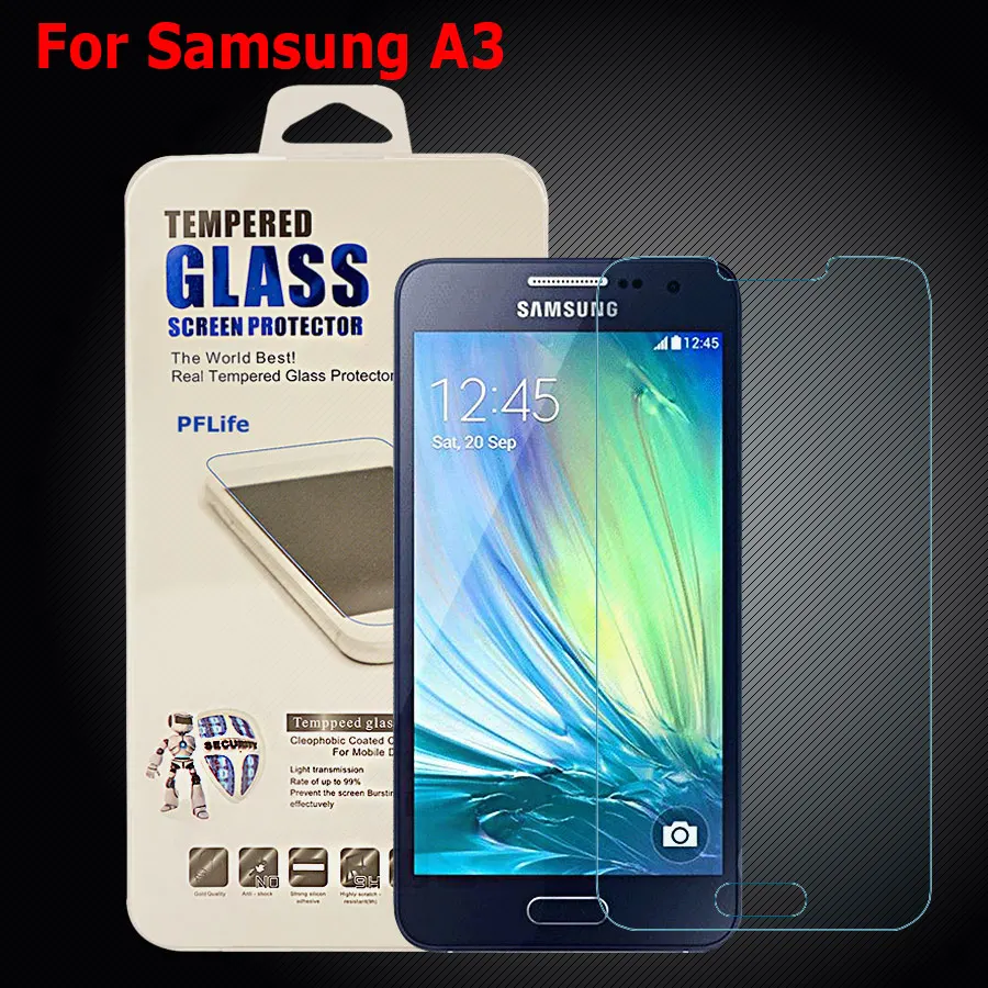 For Samsung A3 Tempered Glass Thin 9H Clear Hard 2.5D Tempered Glass ...
