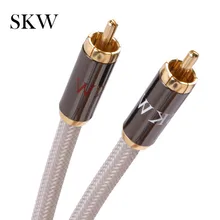 SKW Audio Cable 2RCA To Male Stereo Digital Coaxial 1M 1.5M 2M 3M 5M for Home Theater Amplifier