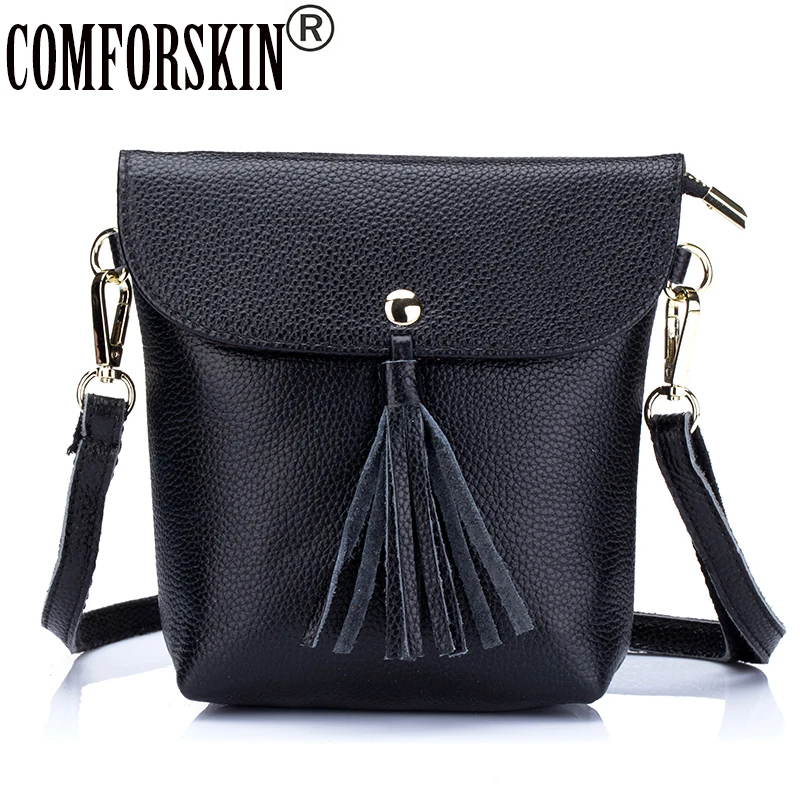 

COMFORSKIN Women Mobile Phone Bags Brand New Practical Handbags 2018 European and American Hot Mini Design Ladies Messenger Bag