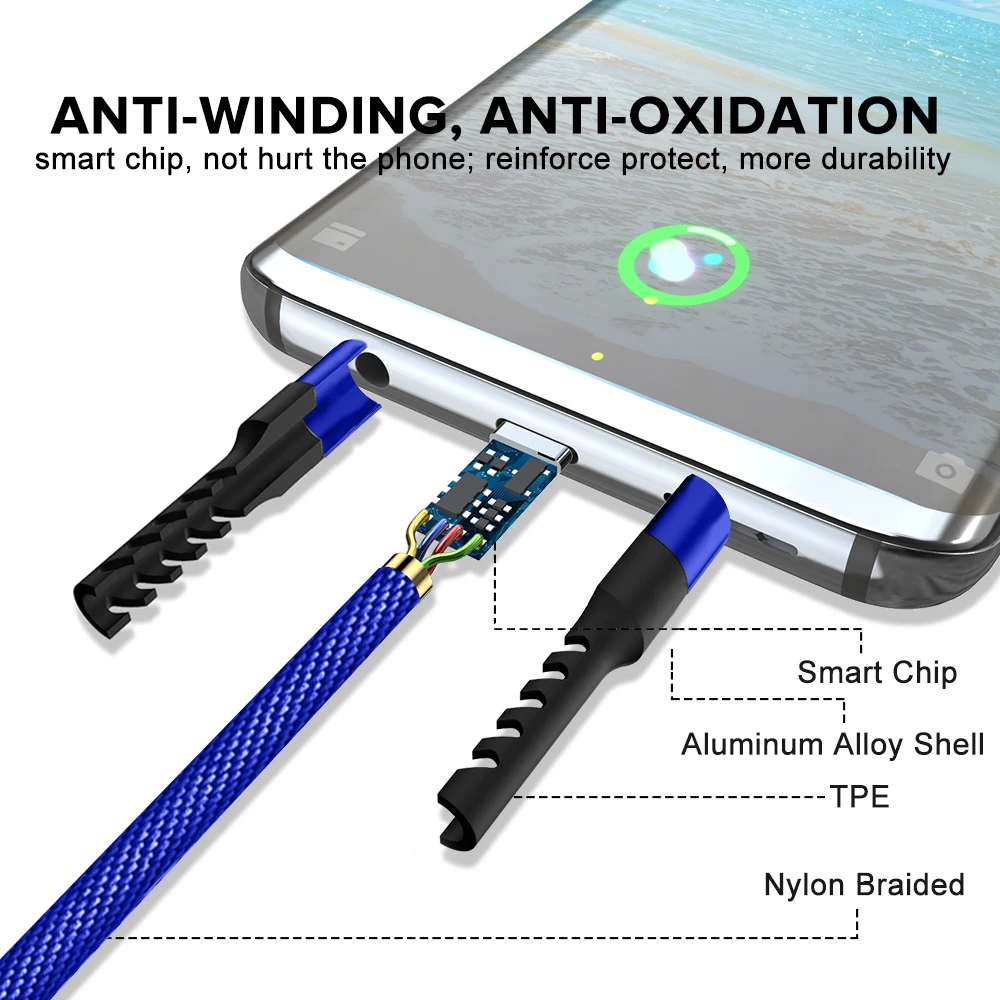 Usb type C кабель для быстрой зарядки 5A/3A Quick Charge 3,0 для samsung Galaxy S10 A70 Note10 Plus Xiaomi Mi 9T Pro A3